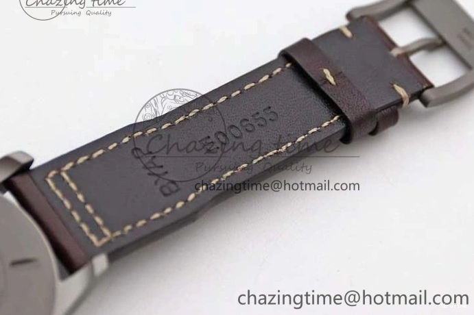 MIROTIME 0315 Mark XVIII IW327006 Titanium M+F 1:1 Best Edition Black Dial on Brown Leather Strap A Efficient 7052